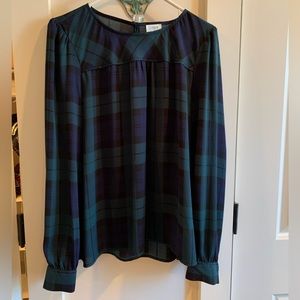 J. crew plaid blouse